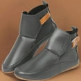 thumbnail image 4 of Mepaouo Women's Ankle Boot Wide Width Orthopedic Arch Support Walking Hiking Slip on Flat Booties Shoes, 4 of 8