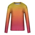 thumbnail image 4 of XFLWAM Mens Long Sleeve Shirts Casual Gradient Color Loose Pullover Graphic Tee Shirts Fall Fashion Athletic Sweatshirts, 4 of 5