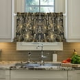 thumbnail image 2 of Yayeee Kitchen Curtains Tier Pair Light Filtering 27"x36" Rod Pocket Short Cafe Window Panel, Golden Elegance, 2 of 7
