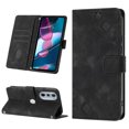 thumbnail image 1 of Compatible with Motorola Moto Edge 30 Pro Classic Embossed PU Leather Case with Card Holder Shockproof Cover, 1 of 5