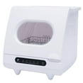 thumbnail image 4 of White 800W Dishwasher for Cleaning Vegetables and Fruits 15.6*15.4*16.9in Wash 6 Sets of Tableware at Once, 4 of 16