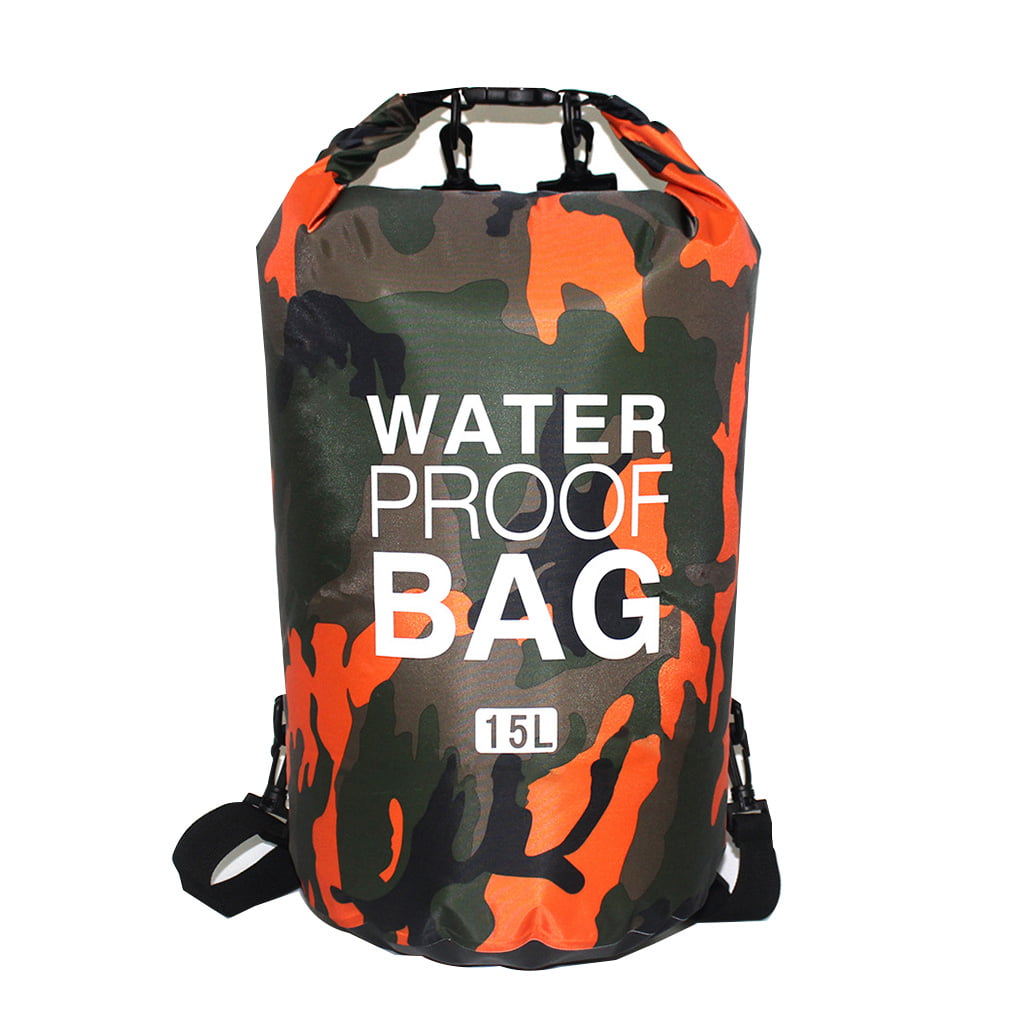 3 x Waterproof Dry Bag Sack for Floating Boating Kayaking Camping Camouflage 