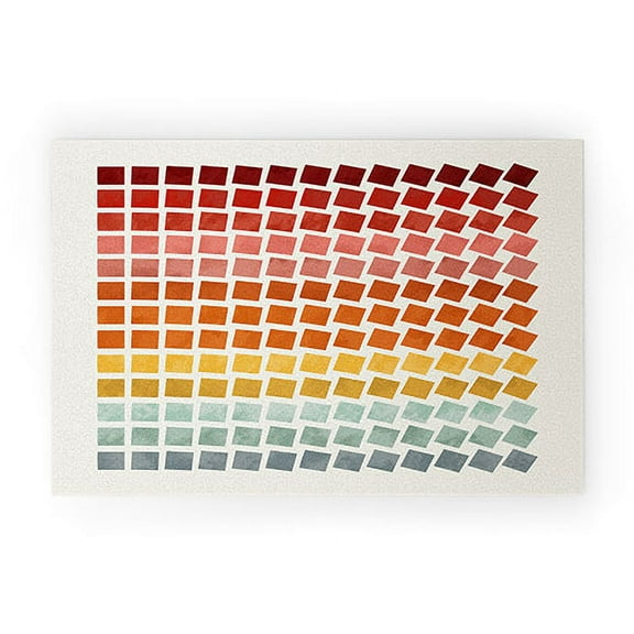 Society6 Showmemars Squares Rotation Small Looped Vinyl 20" x 30" Welcome Mat