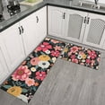 thumbnail image 2 of Multicolored Pioneer Flower Kitchen Rugs Sets Of 2,Anti Fatigue Kitchen Mat Rugs Non Slip Washable,Decorative Kitchen Floor Mats for Kitchen,Sink,Laundry,17"x30"+17"x47", 2 of 7