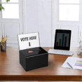 thumbnail image 2 of 1 Pack Acrylic Donation Box with Lock, Black Ballot Box with Sign Holder, Suggestion Box for Fundraising, Donation 26-27s, 2 of 5