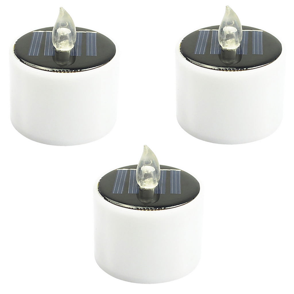 〖Hellobye〗Solar Powered LED Candles Flameless Electronic Solar LED Tea