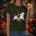 thumbnail image 5 of Towmus Halloween Shirt for Women Adult Plus Size Halloween T-Shirt Women Cute Ghost Print Graphic Embroidered Fall Tees Tops, 5 of 7