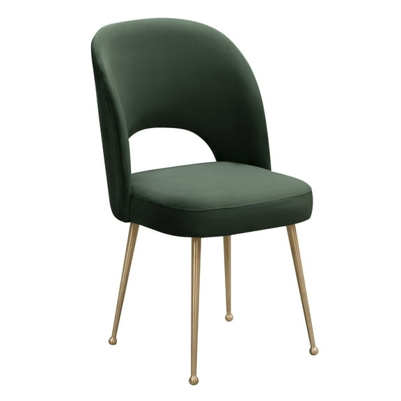 TOV Furniture Swell Forest Green Velvet Upholstered Dining Chair