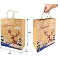 thumbnail image 5 of JOYIN 24 Pcs Christmas Kraft Paper Gift Bags, 10X 13 X5'' Large Gift Bags with 8 Designs for Christmas Holiday Present Wrapping Décor, Xmas Goodie Bags Party Supplies, 5 of 6