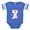 Royal Blue, variant on CafePress - Cyclops Kitty - Cute Infant Baby Football Bodysuit