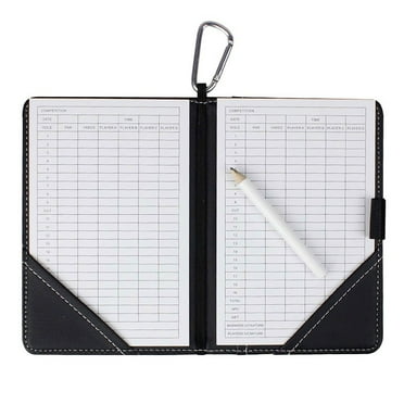 linyes For Golf Scorecard Holder Leather Golf Score Card Scorebook Wallet With Pen Clip