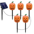 thumbnail image 3 of Halloween Solar Pumpkin Spectre Garden Lights Plastic Stake 10.8 in 8 Modes & Waterproof for Outdoor Courtyard Garden Yard Walkway Yard Patio Decor by MPOISVA, 3 of 9