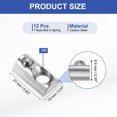 thumbnail image 2 of M8 Demi-Rond Rouleau en Ressort Écrous en T Série 4040 Acier au Carbone Fente en T Écrous à Ressort Argent, 12 Pcs, 2 of 7