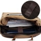 thumbnail image 4 of Updated Double Zipper Version Unisex Vintage Canvas Genuine Leather Travel School Bag 15.6 Laptop Backpack Rucksack Daypack Casual Daypacks (Brown-1), 4 of 4