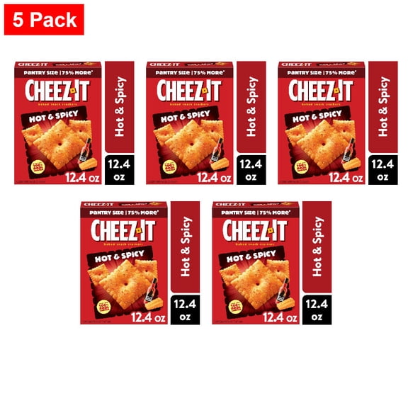Cheez-It Hot and Spicy Cheese Crackers 12.4 oz - 5 Pack