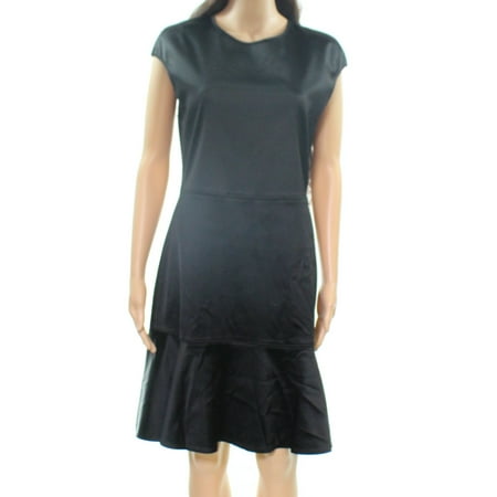 Theory Jet Womens Ruffle Hem Crepe Sheath Dress