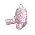 thumbnail image 1 of Floral Reading Pillow, Top View Illustration of Romantic Blooming Roses Composition, Bedrest Cushion with Back Pocket and Washable Cover, 2 Sizes, by Ambesonne, 1 of 3