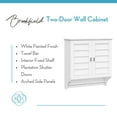 thumbnail image 4 of RiverRidge Brookfield 2-Door Bathroom Medicine Cabinet Wall Storage with Towel Bar - White, 4 of 9