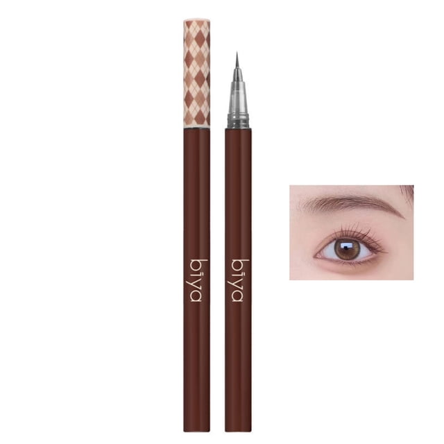 Lápiz de cejas marrón claro, 2 paquetes, resistente al agua, de larga duración, con punta de fieltro suave, fácil de dar forma, aspecto natural, pelos finos y delicados para las cejas