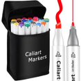 thumbnail image 1 of Juego de bocetos para artistas Caliart de 24 colores con punta doble para alcohol, 1 of 7