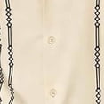 thumbnail image 6 of Kukoosong Men's Vintage Bowling Beach Shirt Striped Print Short Sleeve Collared Button-Up for Summer Office, Retro and Stylish Shirts for Men, 6 of 7