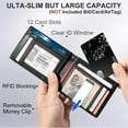 thumbnail image 3 of Comvin Slim Wallet for Men, Minimalist Mens Wallet Leather, AirTag Wallet with Money Clip/ RFID Blocking Credit Card Holder Valentines Day Gifts for Him, 3 of 7