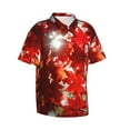 thumbnail image 2 of Autumn Red Leaves Of Maple Hawaiian Shirts For Men, Summer Short-Sleeve Relaxed-Fit Button-Down Shirts Small, 2 of 9