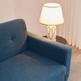 thumbnail image 4 of Tbfit 67" W Loveseat Sofa, Mid Century Modern Decor Love Seat Couches for Living Room, Button Tufted Upholstered Small Couch for Bedroom, Solid and Easy to Install Love Seats Furniture, Navy Blue, 4 of 6