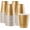 Gold, variant on Disposable Plastic Cups, Orange Disposable Cups, 12 Ounce Plastic Party Cups, Strong and Sturdy Disposable Cups for Party, Wedding, Christmas, Halloween Party Cup, 100 Pack (Orange, 12OZ)