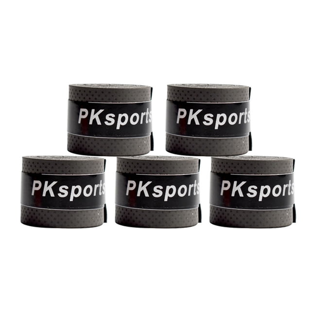 Hioecau 5Pcs Badminton Racket Grip Tape Anti-slip Sweat Absorbing Shock-proof Breathable Elastic Fishing Rod Tennis Racquet Paddle Overgrip Wrap