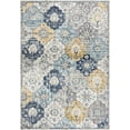 thumbnail image 2 of 2â€™ x 6â€™ Blue Distressed Floral Area Rug, 2 of 6