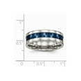 thumbnail image 6 of Stainless Steel Polished Blue IP-plated 7.00mm Band Size: 11; for Adults and Teens; for Women and Men, 6 of 6