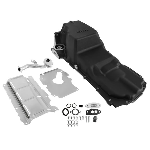 Holley 302-24 Engine Swap Oil Pan - GM® LT - 4WD Truck - Off Road - Black Finish