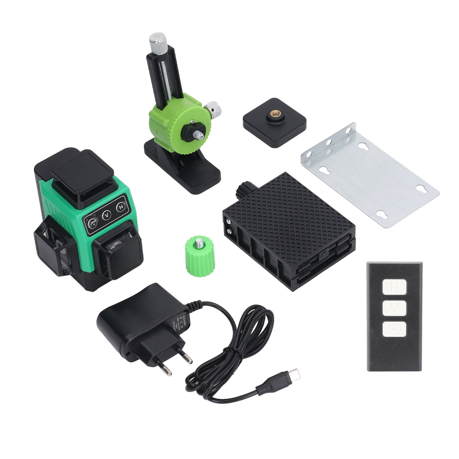Riousery 12-Line Green Beam Measurement Laser Leveler, Self-Leveling Cross Line Tool with Remote Control, Built-in Battery, IP54 Water and Dust Resistant, 360 Degree Coverage for Construction & DIY