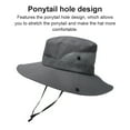 thumbnail image 5 of Worallymy Women Men Outdoor Sun Hat Horse Tail Hole Fisherman Hat Sun Protection Summer Hat, 5 of 7