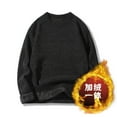 thumbnail image 4 of Autumn Winter Warm Sweaters for Men Solid Color Round Neck Long Sleeve Shirt Sweaters Fleece-Lined Thermal Top Cozy Mens Sweater for Winter M-XXXL Plus Size Available, 4 of 4