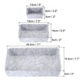thumbnail image 2 of Uxcell Felt Drawer Organizer, 7 Pack Desk Organizer Drawers Organizers Tray, Light Gray, 2 of 5