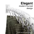 thumbnail image 3 of Wall-Mounted Adjustable Curved Shower Rod, White Finish, 3 of 11