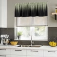 thumbnail image 4 of 2 Pack Valances for Window, Sage Green Black Ombre Short Curtains for Kitchen Bedroom Living Room, Modern Abstract Striped Gradient Rod Pocket Small Window Treatment Valance Drapes 60 x 18 Inch, 4 of 8
