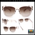 thumbnail image 2 of Retro Gentlemanly Vintage Style Horn Rim Hipster Plastic Sunglasses Peach - Brown, 2 of 7