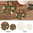 thumbnail image 5 of SKYSONIC Funny Christmas Elements Pot Holders Trivets, 2 Pcs Heat Resistant Trivets,Tartan Animals Cotton Thread Weave Mats for Hot Pads Pans Pot Bowl Teapot for Kitchen Decor, 5 of 7