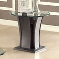 thumbnail image 6 of Modern End Table with Round Glass Top and Flared Base, Gray and Clear - Saltoro Sherpi, 6 of 6