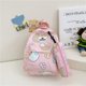 thumbnail image 4 of Mochila Mochila de dibujos animados para estudiantes, mochila grande con cremallera, mochila grande para niños (rosa), 4 of 8