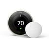 Google Nest Learning Thermostat 3rd Gen, White, Digital Display, 2-Piece Pack