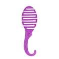 thumbnail image 2 of Cepillo de pelo húmedo para ducha, desenredante, purpurina, color morado, 2 of 5