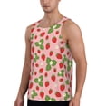 thumbnail image 2 of Fotbe Strawberries Pattern Men's Quick Dry Workout Tank Top Gym Muscle Tee Fitness Bodybuilding Sleeveless T Shirt Breathable Workout Shirt-Large, 2 of 9