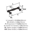 thumbnail image 5 of Amerock Enlivity 3 inch (76mm) Center-to-Center Oil-Rubbed Bronze Cabinet Pull, 5 of 6