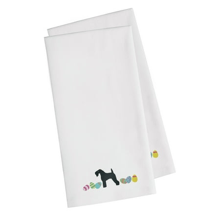 

Carolines Treasures CK1659WHTWE Kerry Blue Terrier Easter White Embroidered Towel Set of 2 19 X 25 multicolor