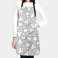thumbnail image 2 of Cute Ghost Aprons for Women Pumpkin Cooking Apron with Pockets Kitchen Apron Adjustable Neck for Men Home Holiday Decorations Gift, 2 of 7