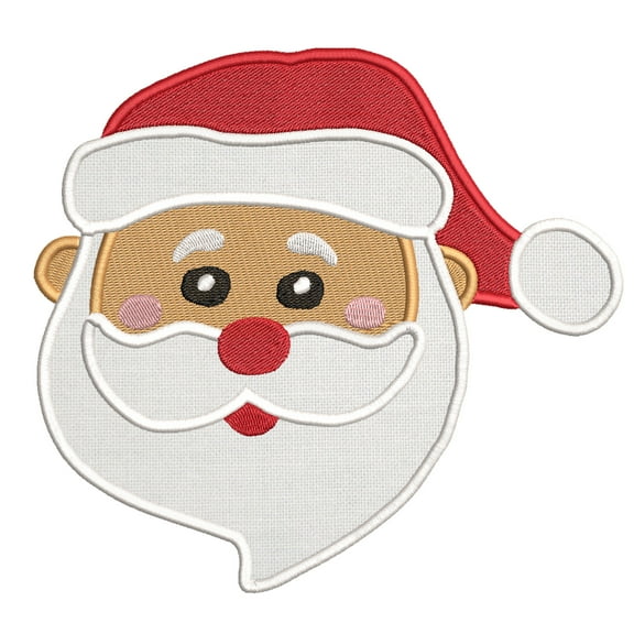Santa Face Embroidered DIY Iron on or Sew-on Decorative Patch Badge Emblem Appliques Holiday Stocking Christmas Series